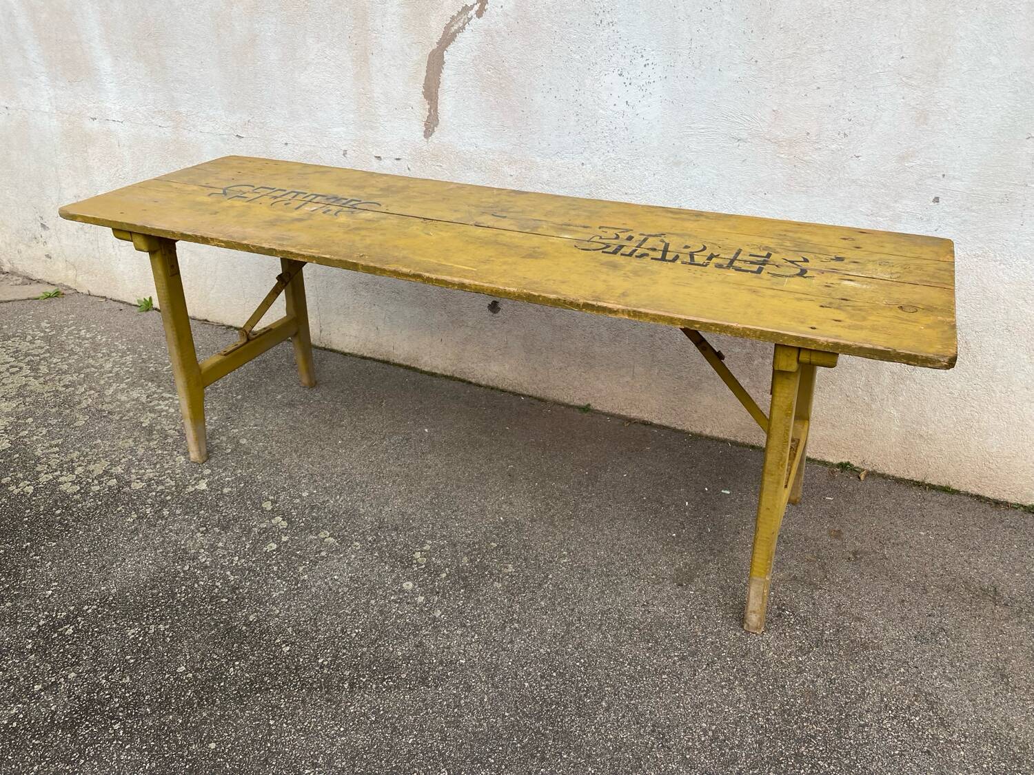 Wooden brasserie table