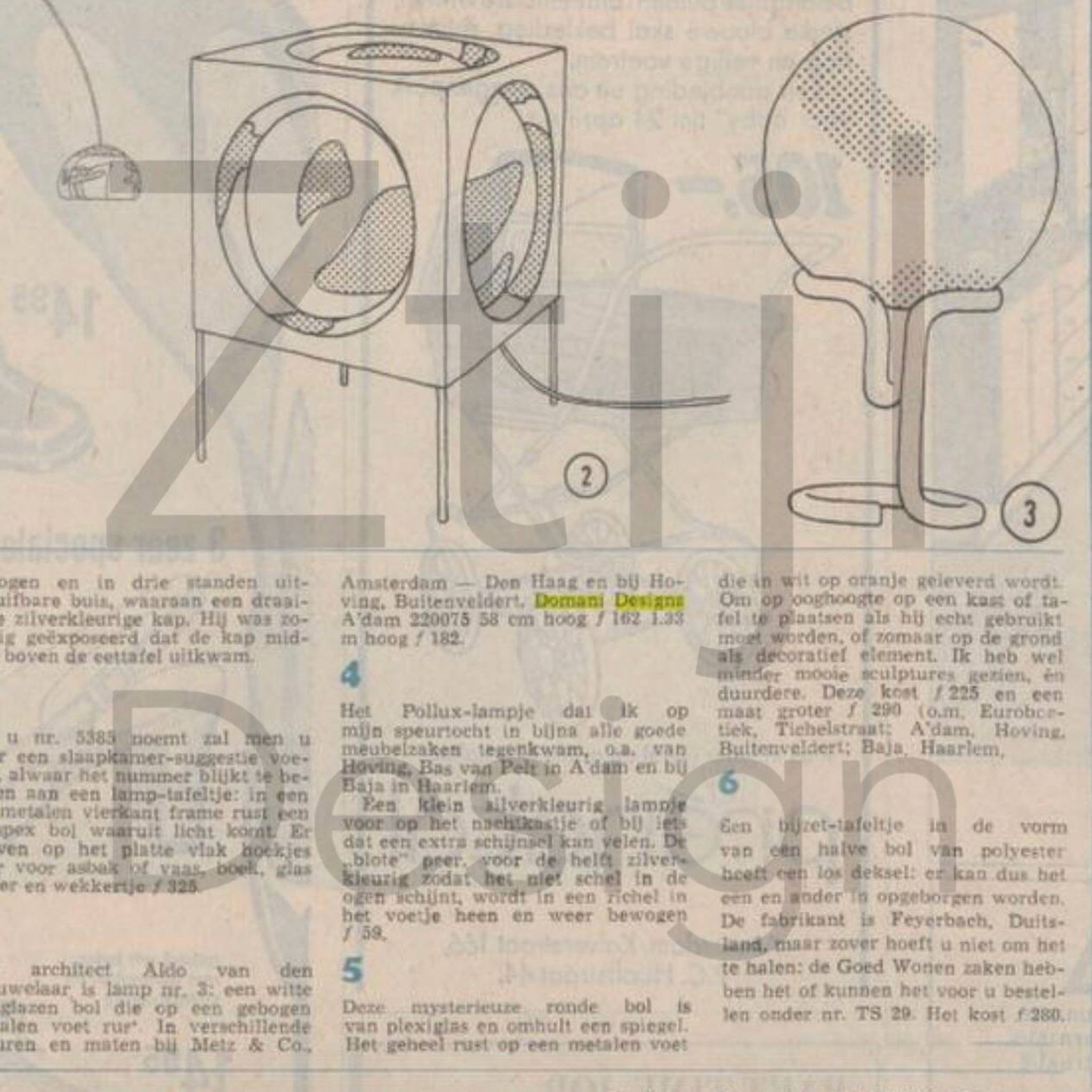 Globe table lamp by Aldo van den Nieuwelaar for Domani Design, 60s