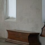 20th-century Art Deco storage bench in walnut, by a Danish cabinetmaker.