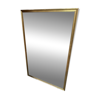 Golden wood frame mirror