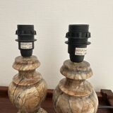 Mina France marble bedside lamp bases