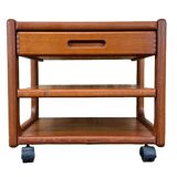 60s 70s teak side table with drawer table danish modern design
