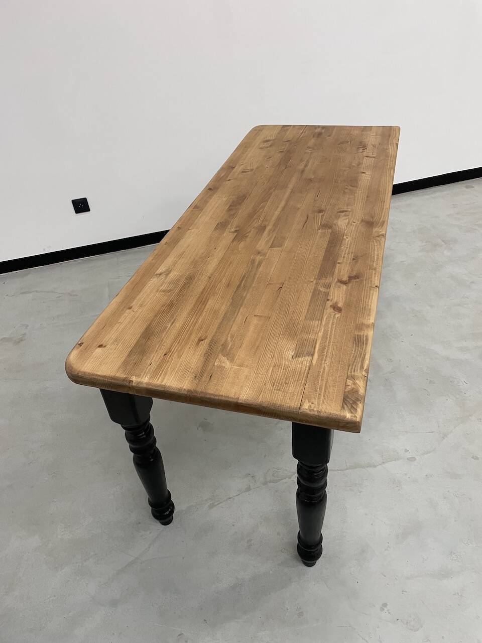 Farm table desk turned legs
