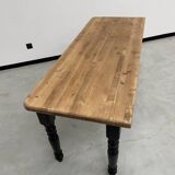 Farm table desk turned legs