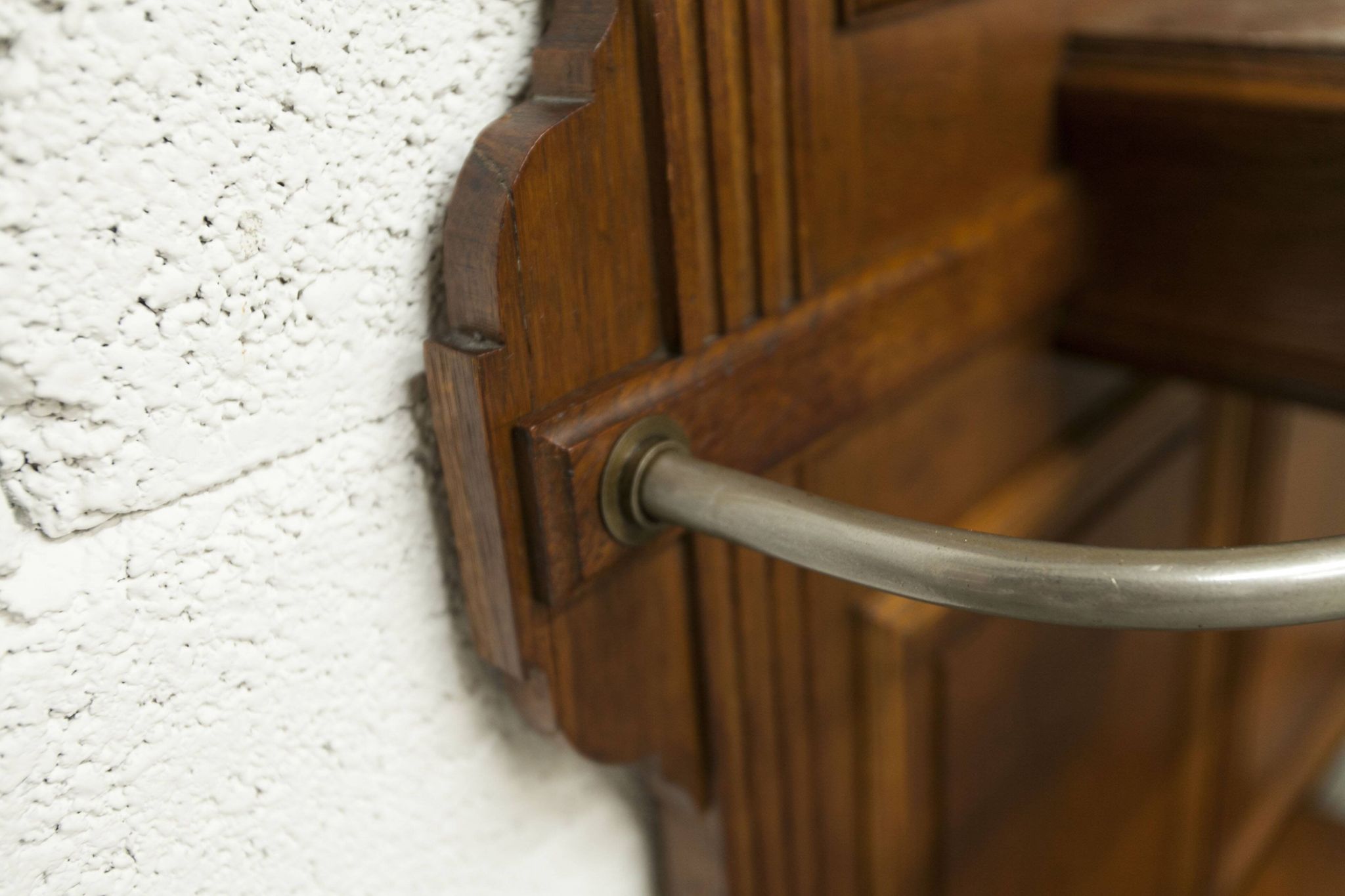 Napoleon III style walnut wardrobe, late 19th century, 3 mirrors, marble top, 8 coat hooks