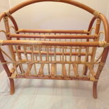 Rattan magazine rack