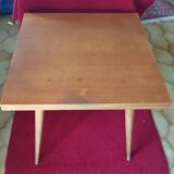 Vintage side table Scandinavian compass legs