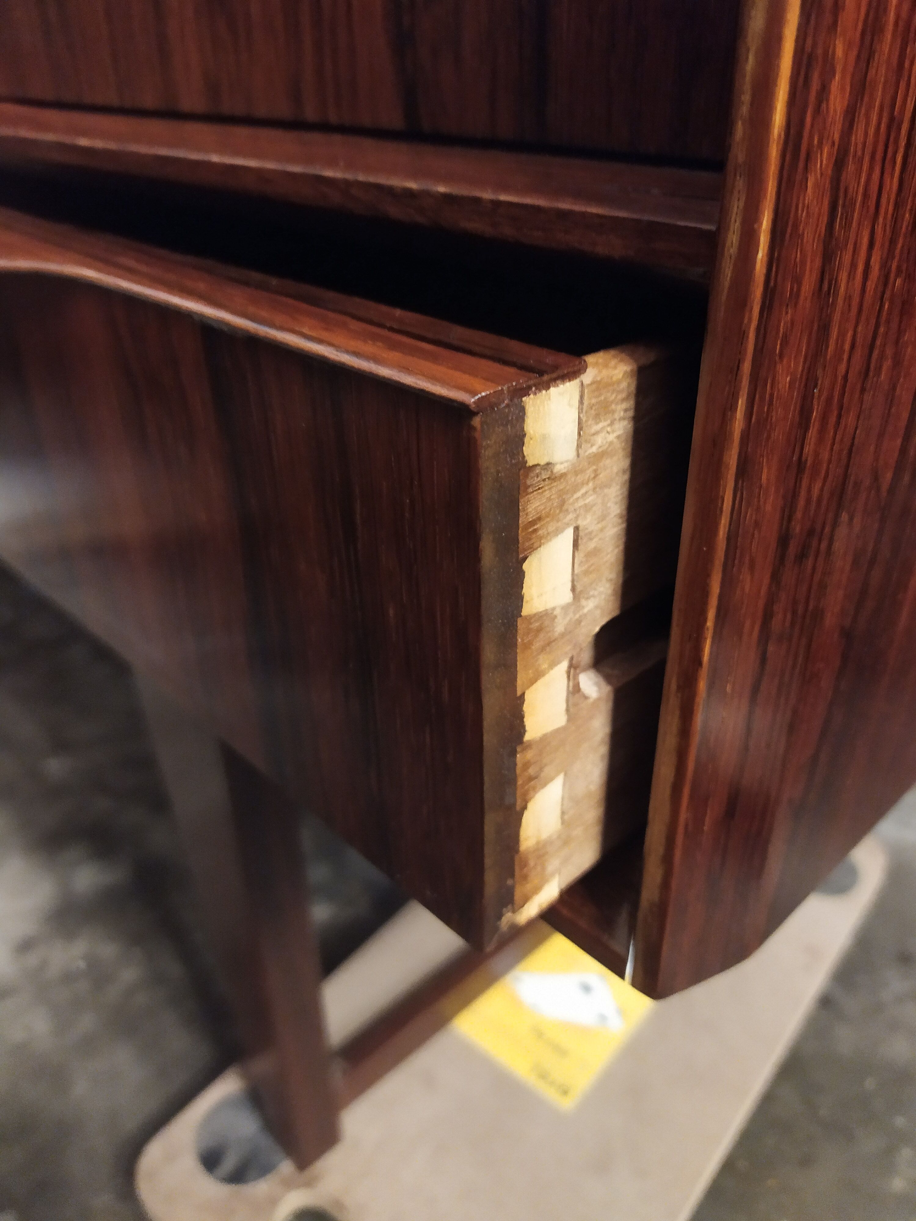 Danish rosewood sideboard with bar cabinet by E. W. Bach, 1960s