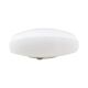 White glass ceiling lamp Kamenický Šenov, Czechoslovakia 1970s