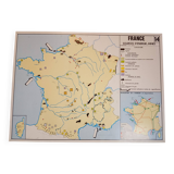 School map: france agriculture-livestock / france sources energy-mines