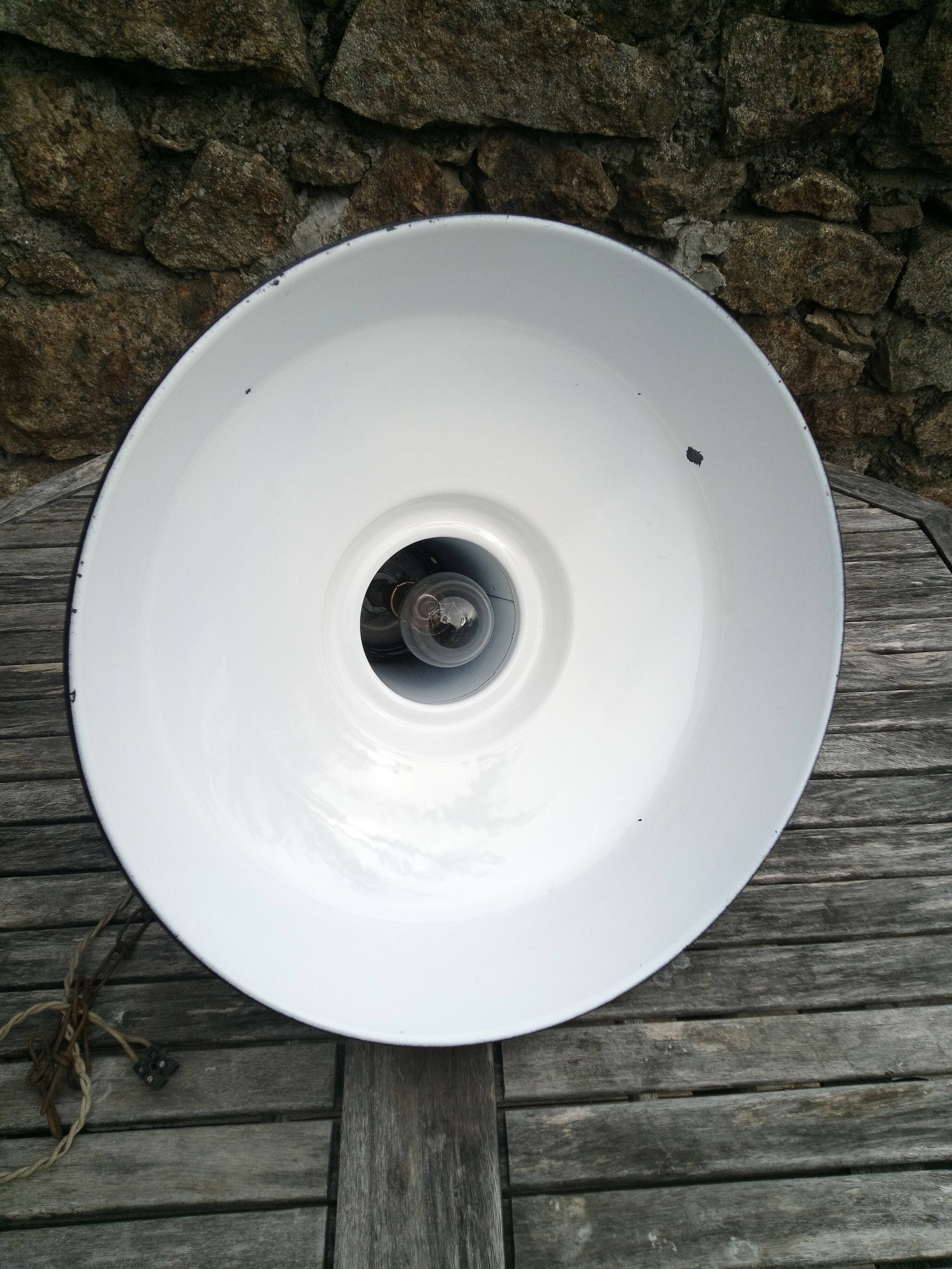 Industrial / factory suspension - Enamelled sheet metal - Ø 41.5 cm