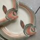 Set of 6 Digoin Sarreguemines fish plates