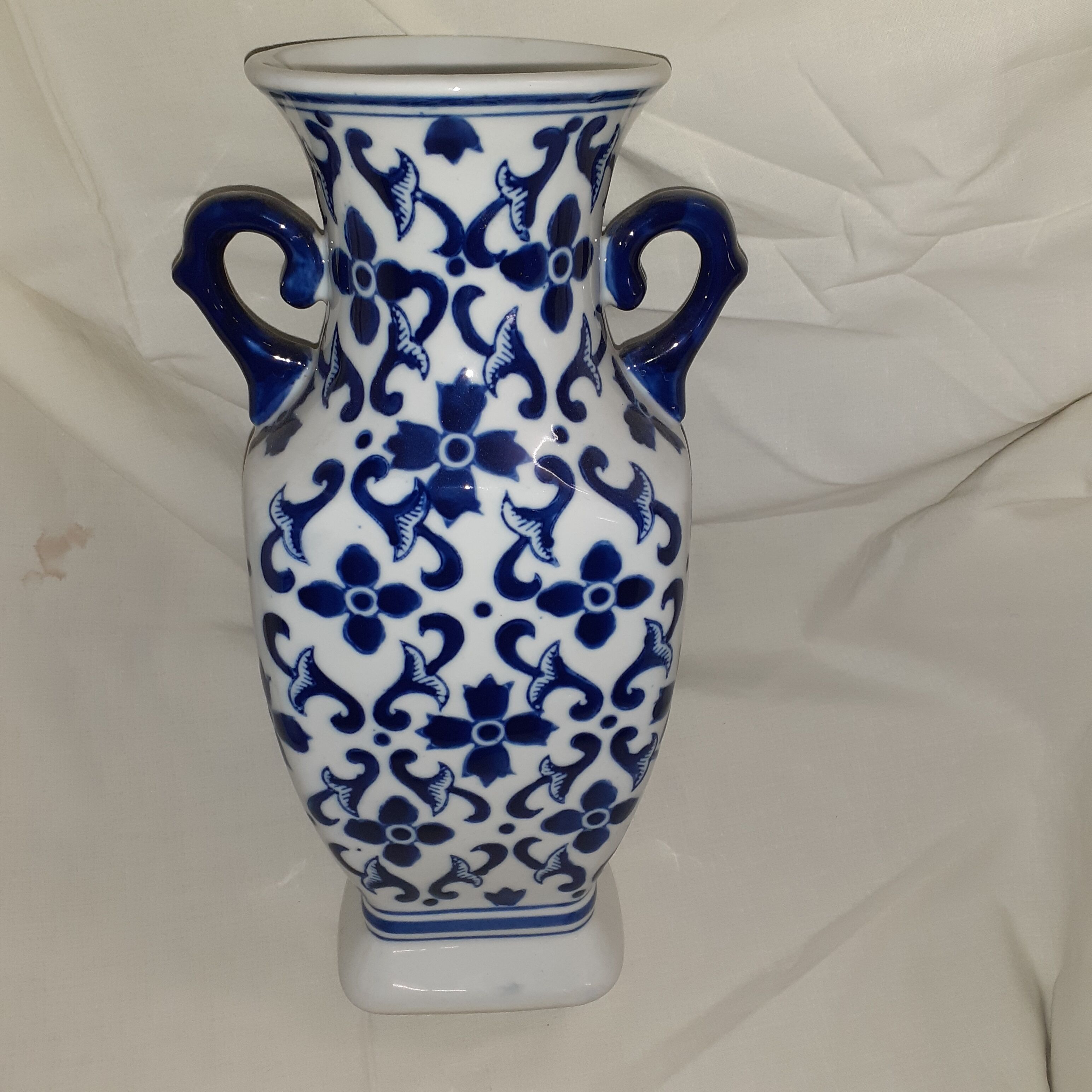 Ancient Asian vase decoration floral