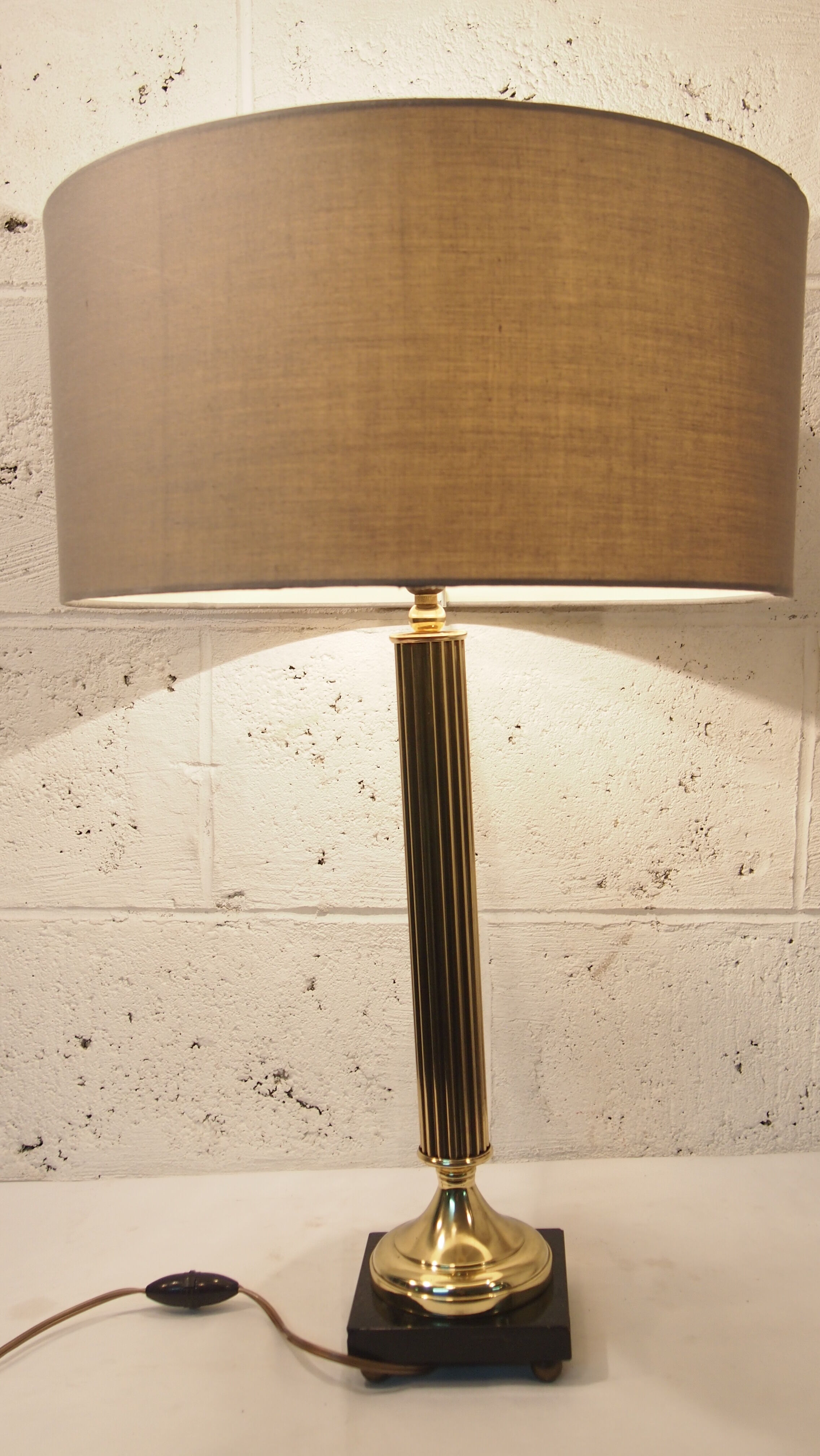 Lamp EMPIRE column Antique Neo Classic Bronze dore marble Table Desk Lamp Column Classical Alabaster