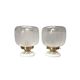 Paire d’appliques murales globes bicolores