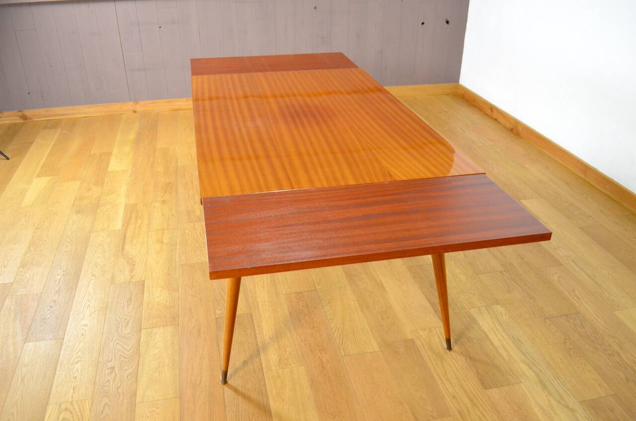 Vintage Mahogany Table French Work 1960