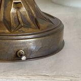 Globe ancien en verre opalin blanc