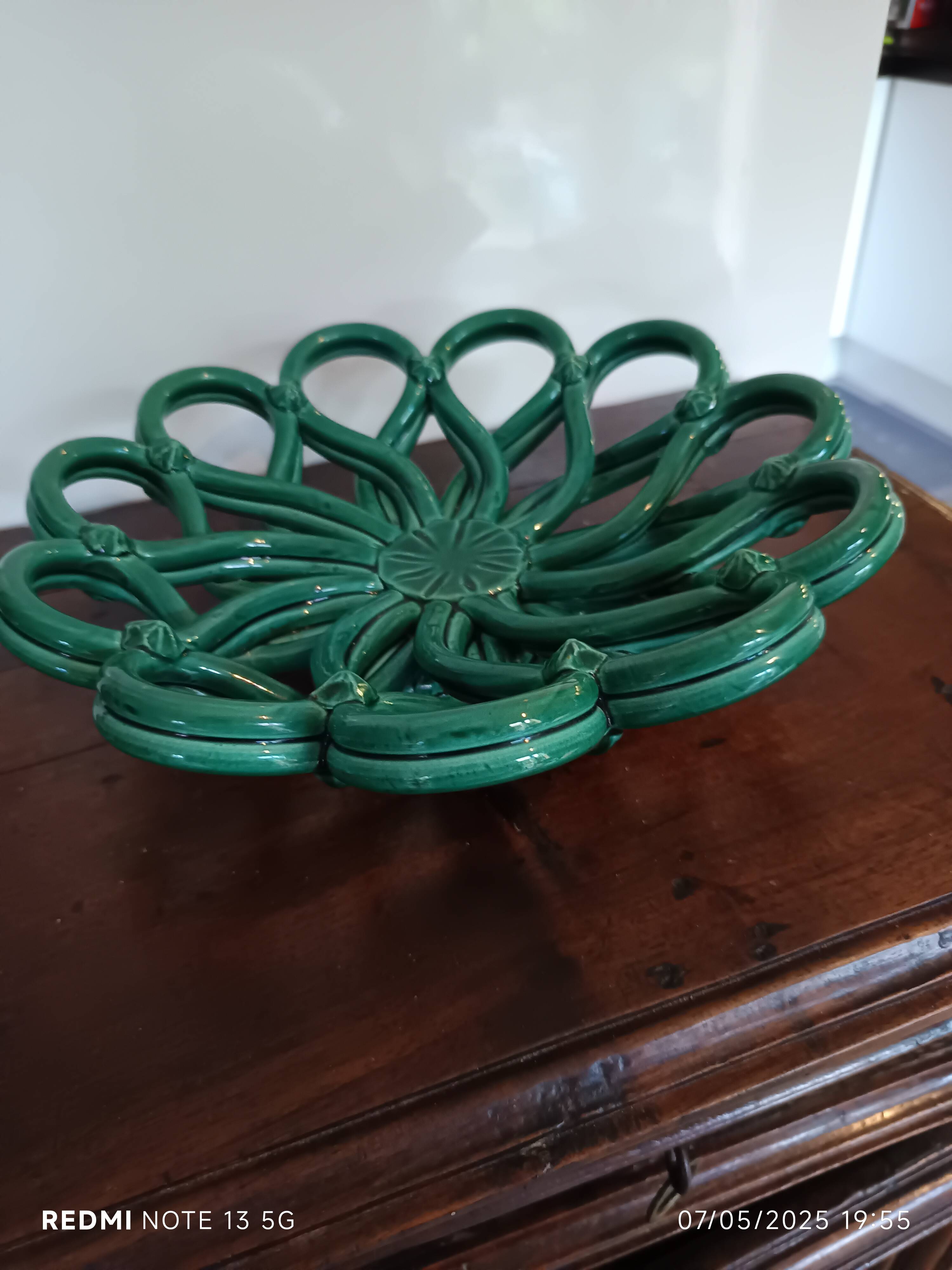 Vallauris woven ceramic fruit bowl