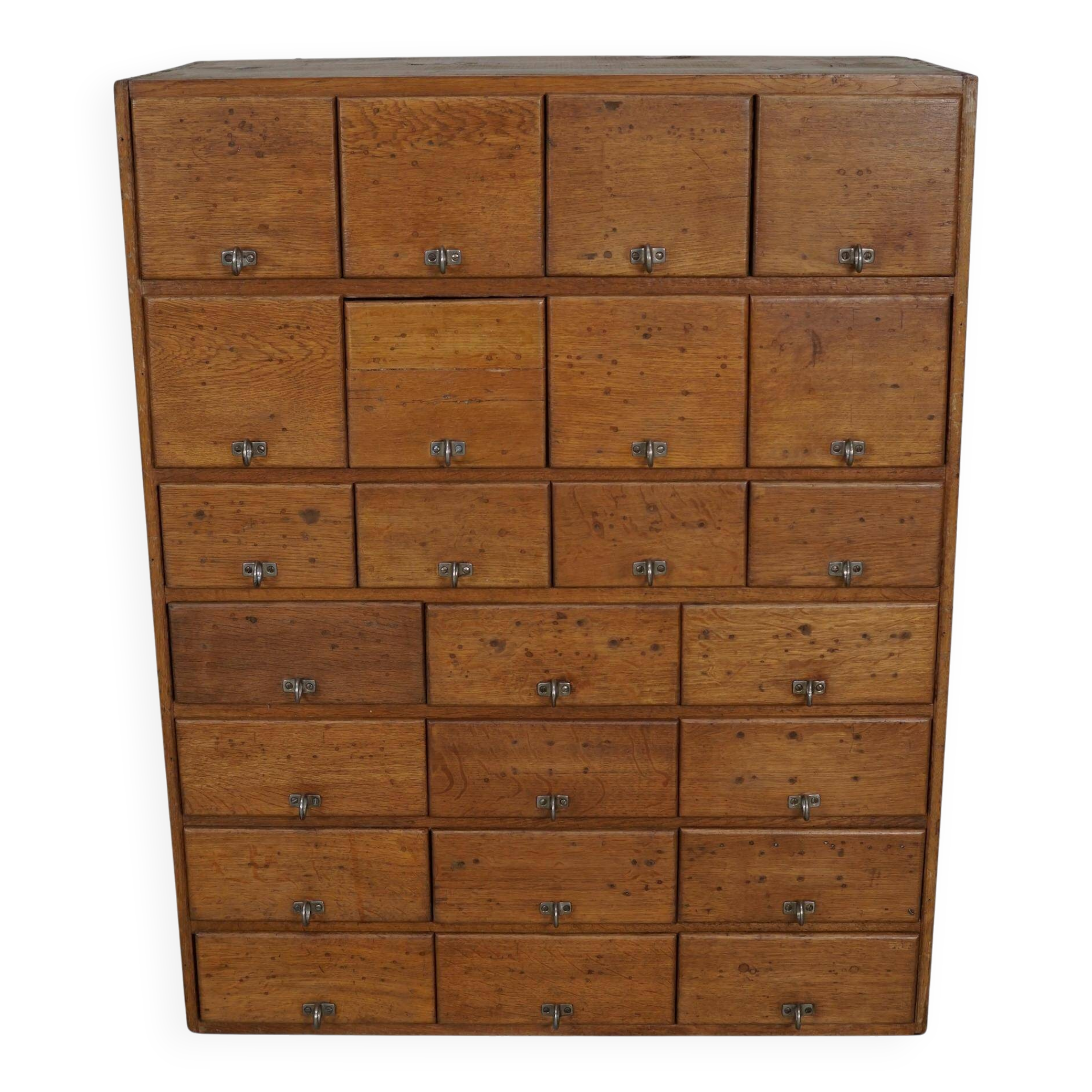 Armoire d'apothicaire vintage allemande en pin et chêne, années 1950