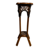Rattan Plant Stand Cane Vintage Old Flower Vase Pot Garden Bamboo