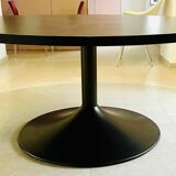 round table 160 cm, Lithos with bronze base - Della Rovere, brown