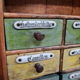 Antique German Herbs Hanging Cupboard From Around 1900.