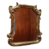 Pozzi paris - small old bronze mirror 19th century rococo style