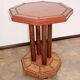 Coffee table, 1920s, beech wood and leather, vintage