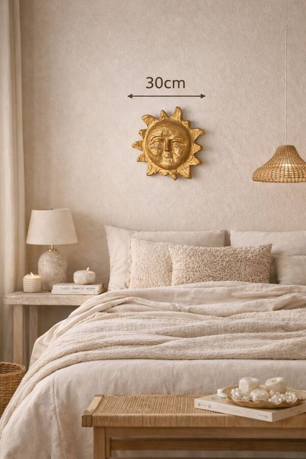 Beau Soleil mural doré – style Line Vautrin / esprit Roi Soleil