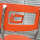 Lot de 2 chaises oranges vintage