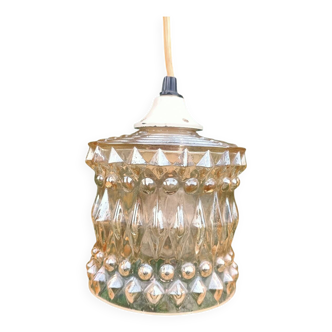 Pendant Lamp Aged Pink Glass