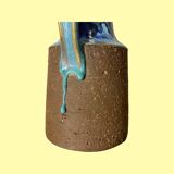 Blue Dripping Ceramic Pottery Made In Denmark | Beautiful Vintage Ceramic Vase - Unique Handmade