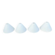 4 white opaline glass tulips from the 1960s