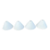 4 white opaline glass tulips from the 1960s