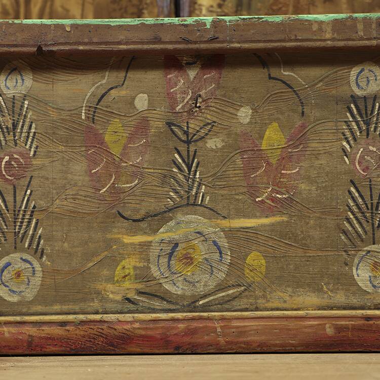 Painted Folk Art Bridal Chest