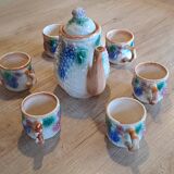 Old barbotine coffee service