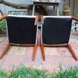 Duo of NF chairs in teak