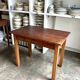 Desk, dark wood table with 1 drawer