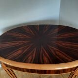 1930s Coffee Table in Blond Walnut and Rosewood