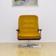 Swivel armchair in velor upholstery, 1970s