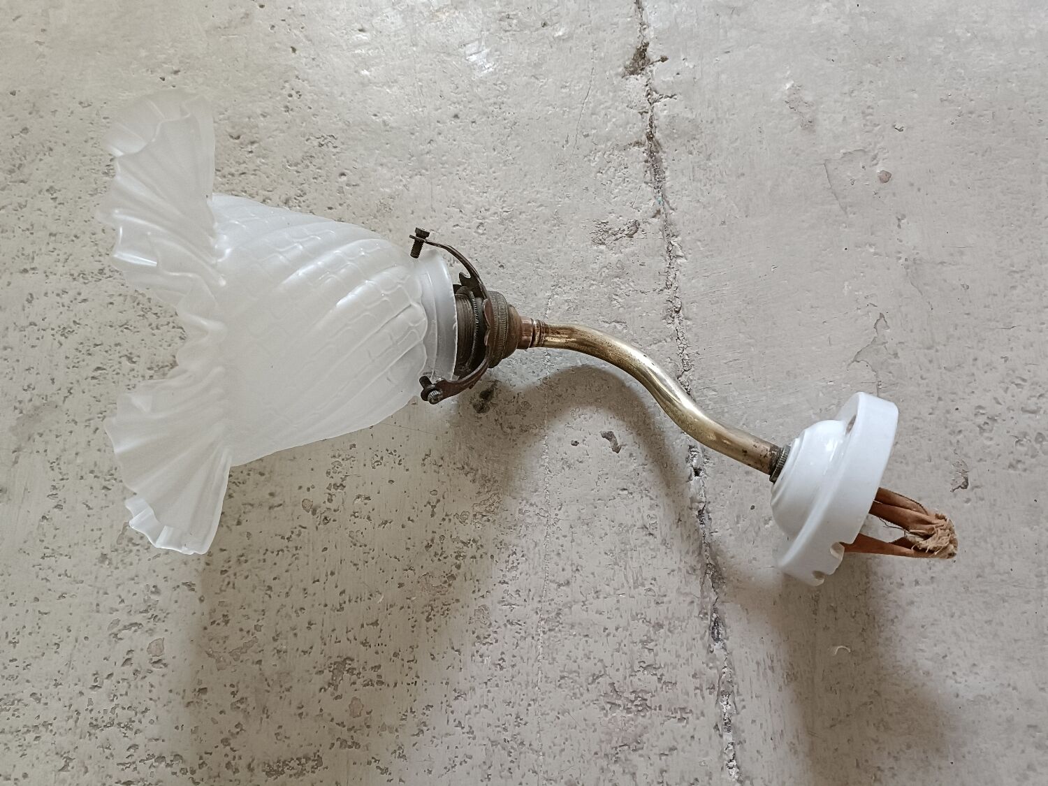 Art Nouveau tulip wall lamp