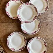 Set of 6 antique deep plates - Saint Amand Céranord