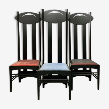 3 chairs Argile by Rennie Macintosh