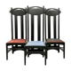 3 chairs Argile by Rennie Macintosh