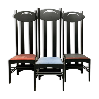 3 chairs Argile by Rennie Macintosh