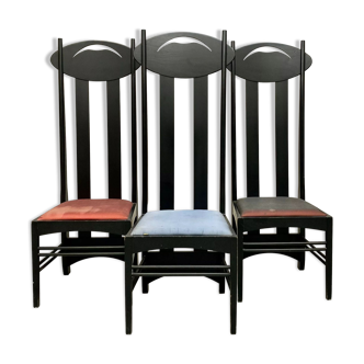3 chaises Argile by Rennie Macintosh