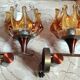 Pair of wall lamps Murano Mazzega, 1970