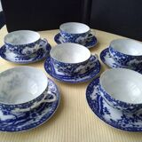 6 Japanese porcelain coffee or tea cups
