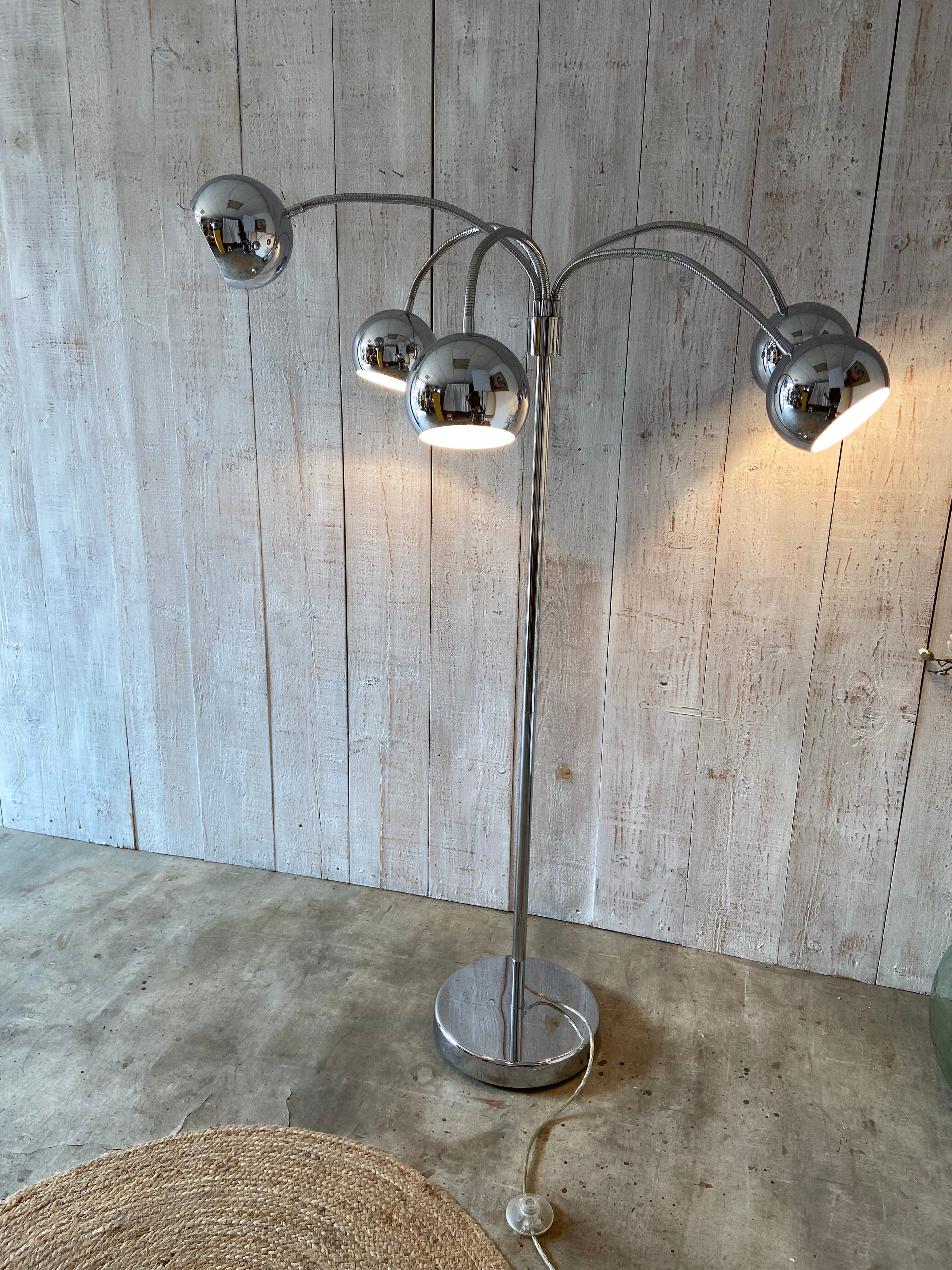 Vintage chrome floor lamp