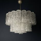 Mid-Century Murano glass chandelier Tronchi by Toni Zuccheri for Venini, Italy, 1960s